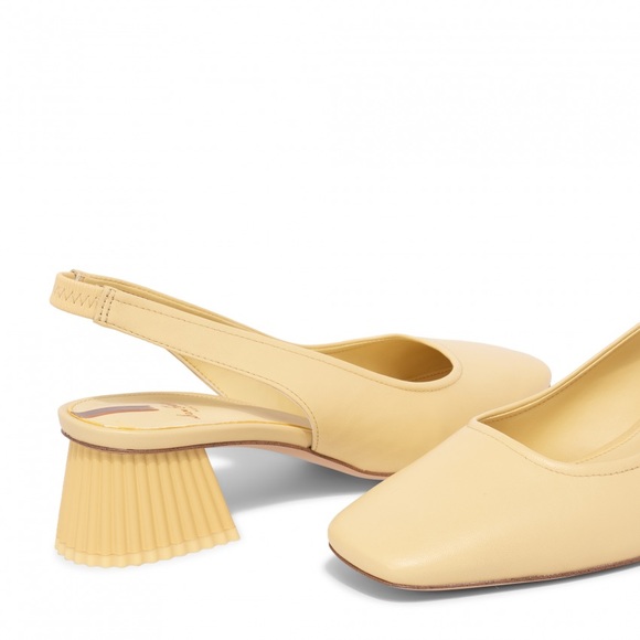 COPY - SAM EDELMAN | Toren Canary Yellow Seville Nappa Leather Sling Shoe Heel … - Picture 3 of 13